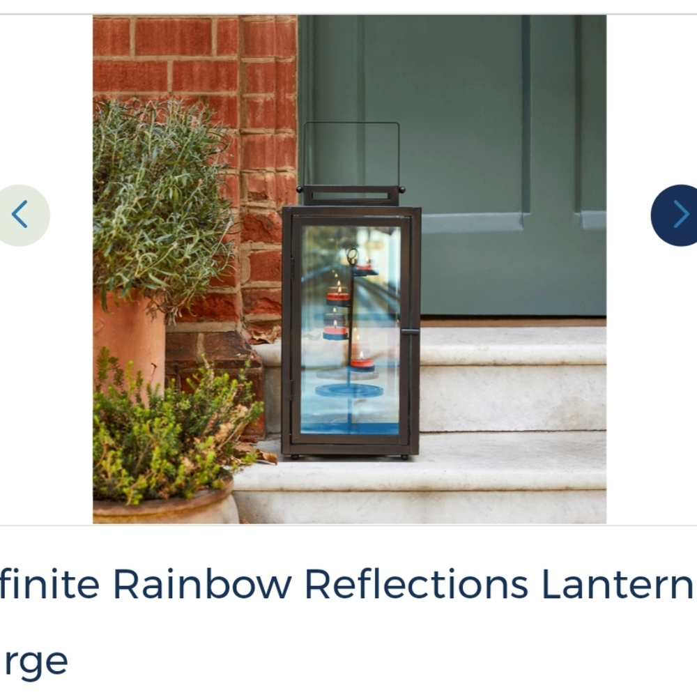 Infinite Rainbow Reflections Lantern Candle Holder